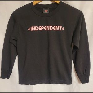 Independent Truck Company Youth Large Tshirt Black Long Sleeve